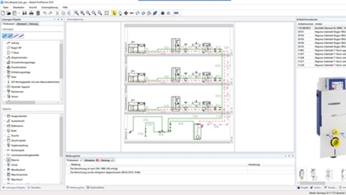 Geberit ProPlanner Schemaplanung