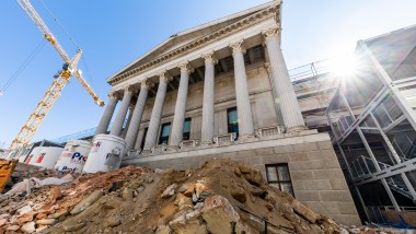 Außenansicht der Baustelle