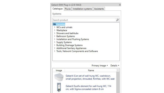 Geberit BIM Plug-In Update: Produkte schneller finden