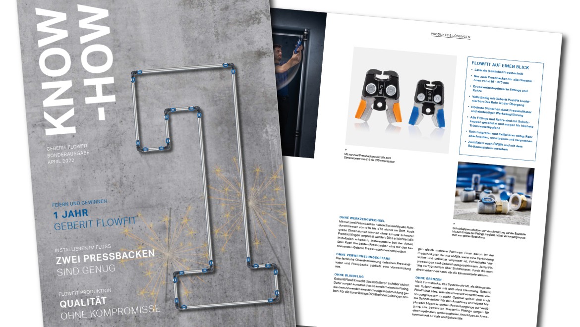 Geberit FlowFit Kundenmagazin