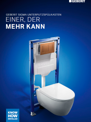 Geberit Sigma Unterputzspülkasten Broschüre / Nr. 04003