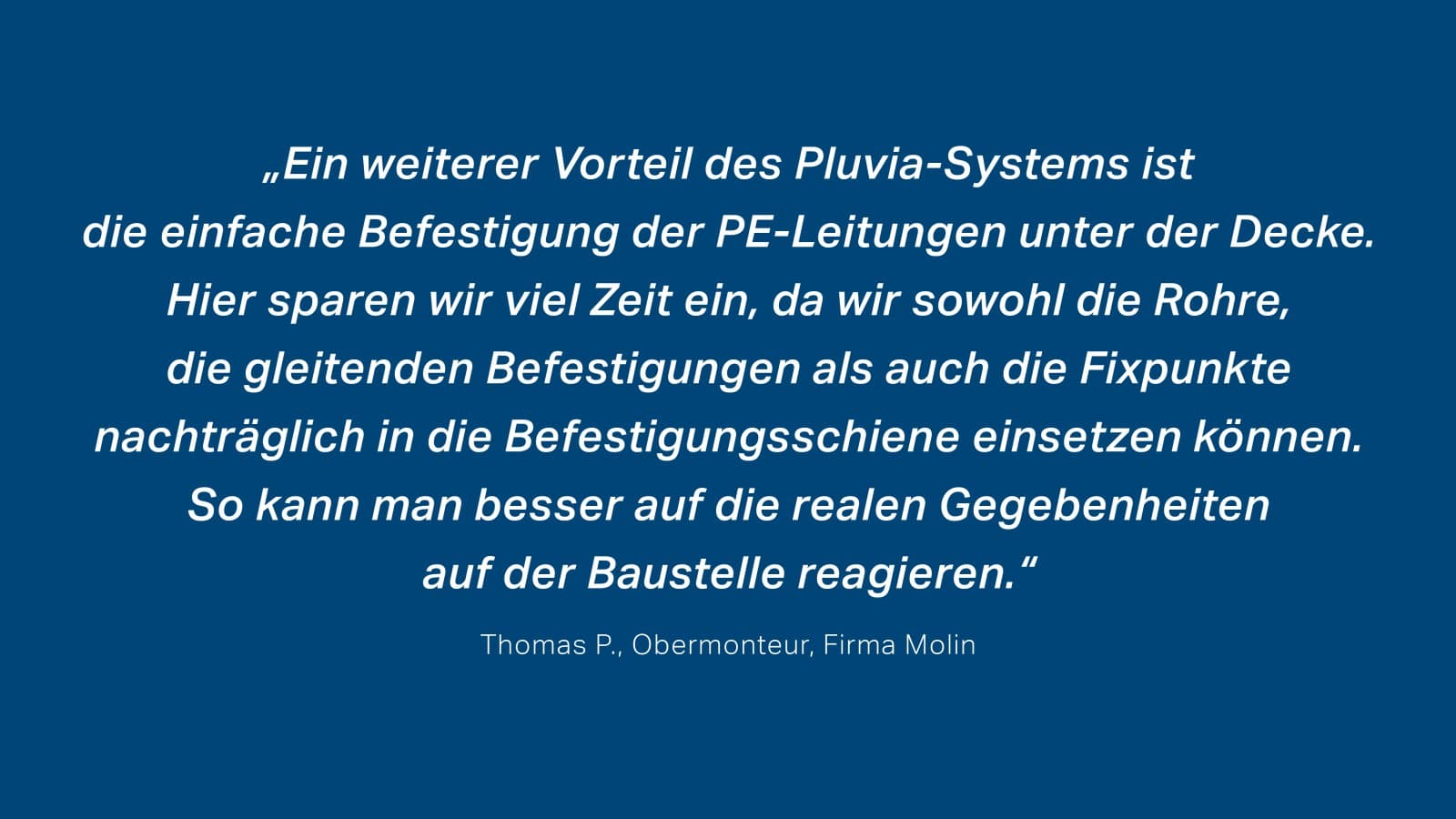 Thomas P. über Geberit als Partner Thomas P. über Geberit als Partner