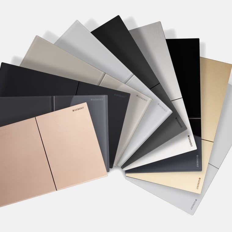 Geberit Sigma70 in verschiedenen Materialien und Farben Geberit Sigma70 in verschiedenen Materialien und Farben