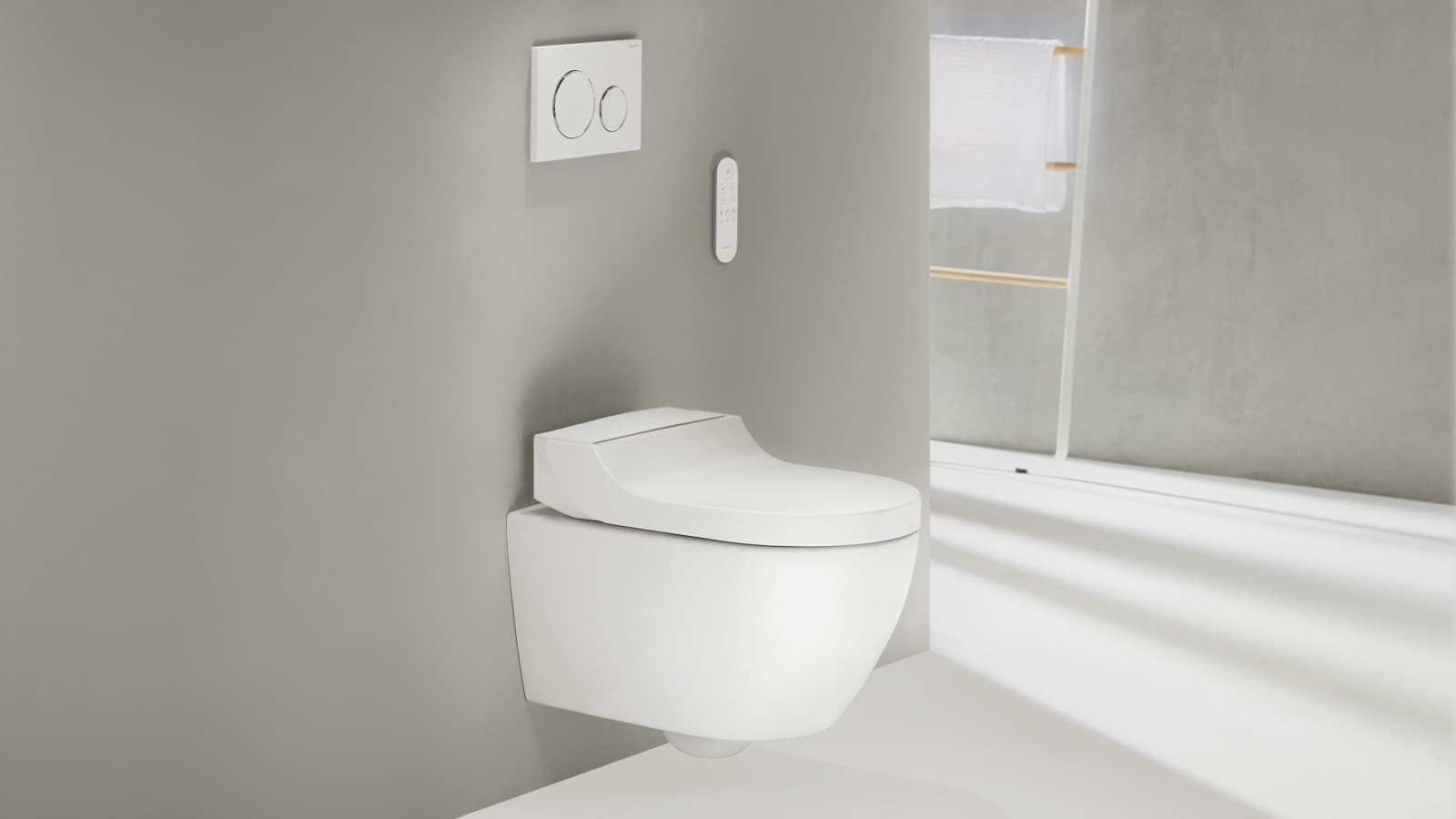 Geberit AquaClean Tuma Comfort mit Fernbedienung Sigma 20 Geberit AquaClean Tuma Comfort mit Fernbedienung Sigma 20