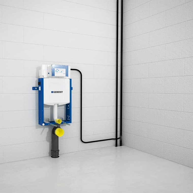 Verbindung Geberit Kombifix Element mit Zu- und Abläufen Verbindung Geberit Kombifix Element mit Zu- und Abläufen