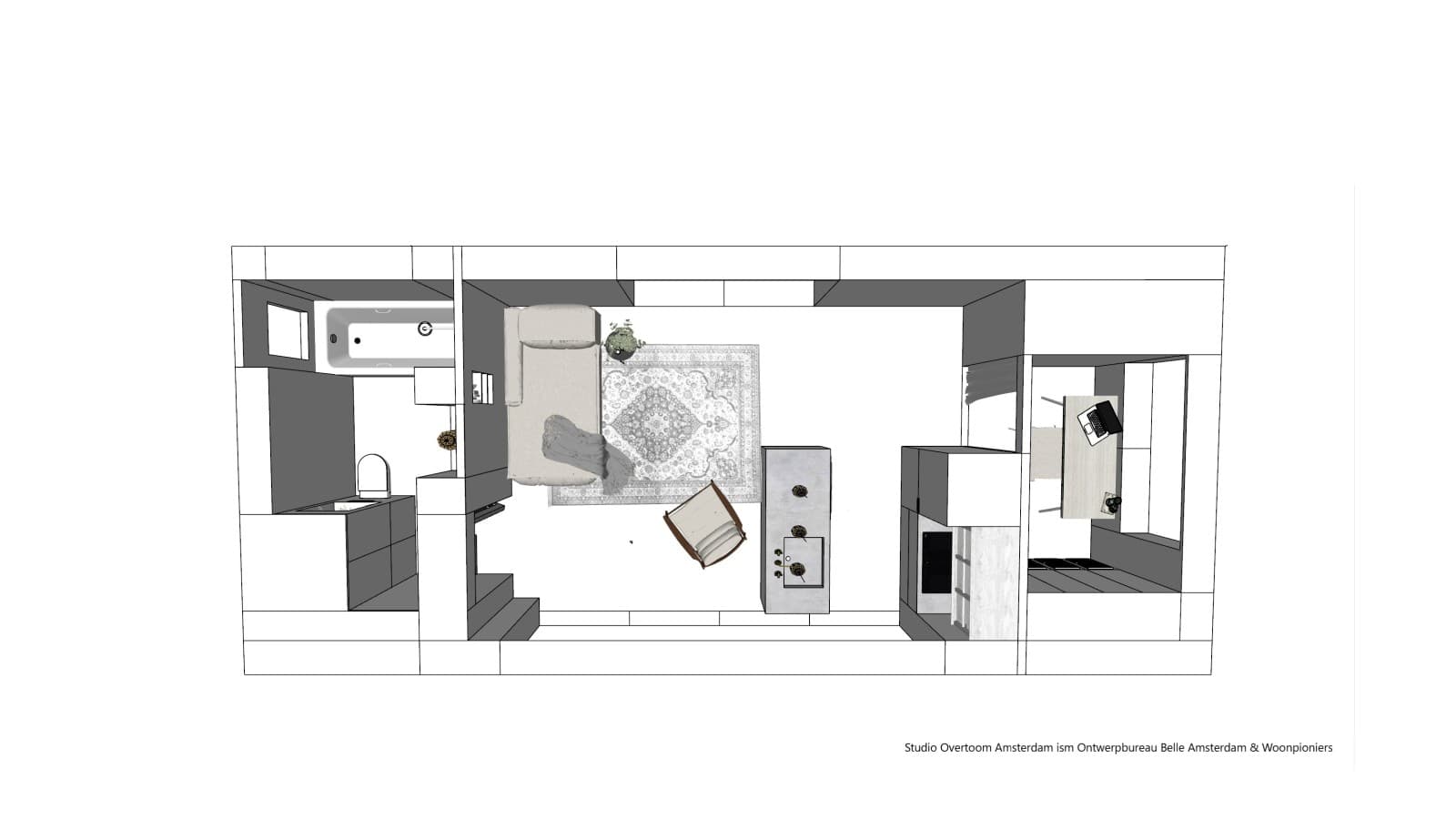 Illustration Tiny-House (© Woonpioniers) Illustration Tiny-House (© Woonpioniers)