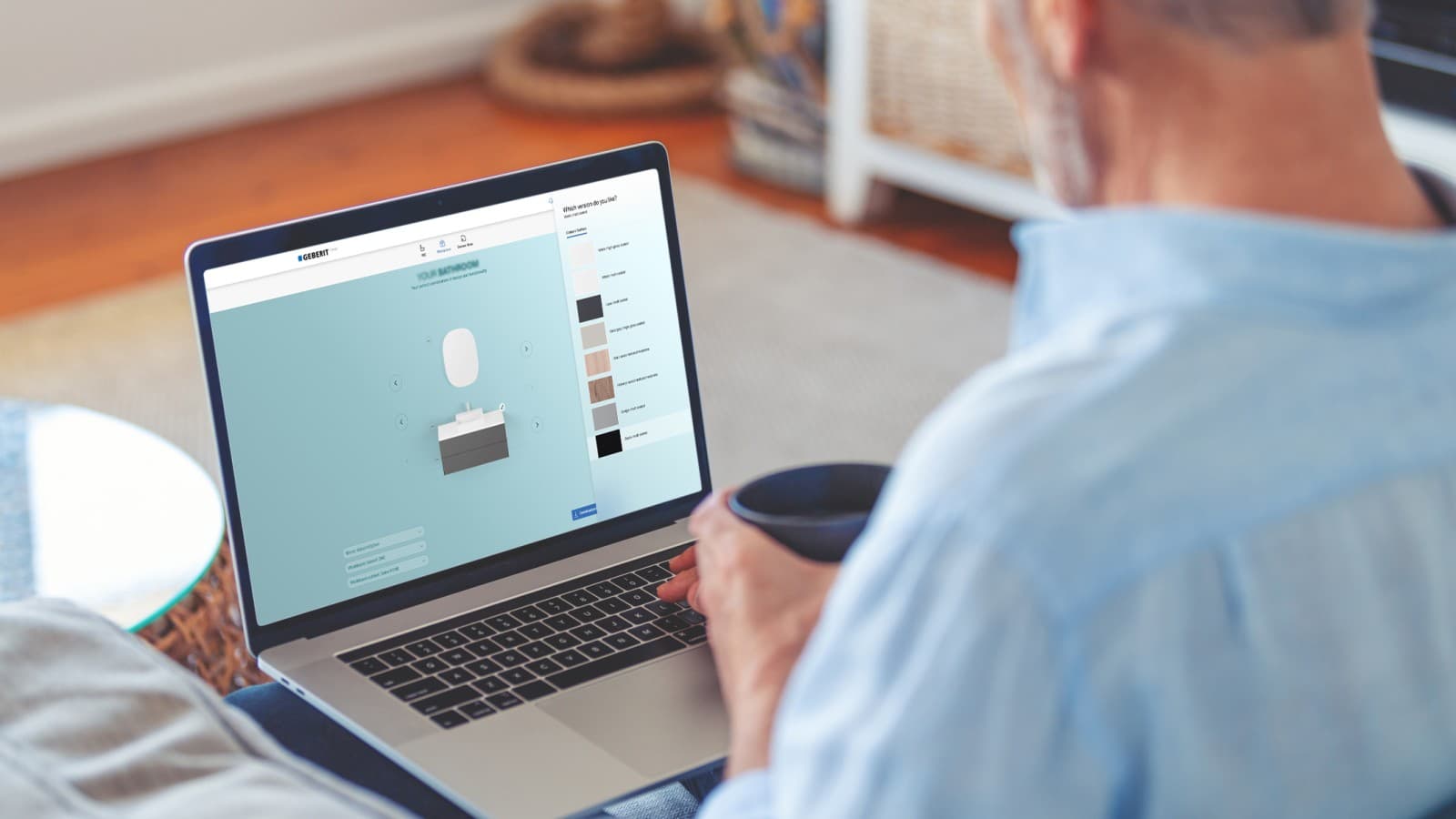 Badspiegel, Badmöbel und Unterschrank im Geberit Produktfinder auswählen Badspiegel, Badmöbel und Unterschrank im Geberit Produktfinder auswählen